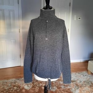 Sonoma gray wool mock neck pullover sweater